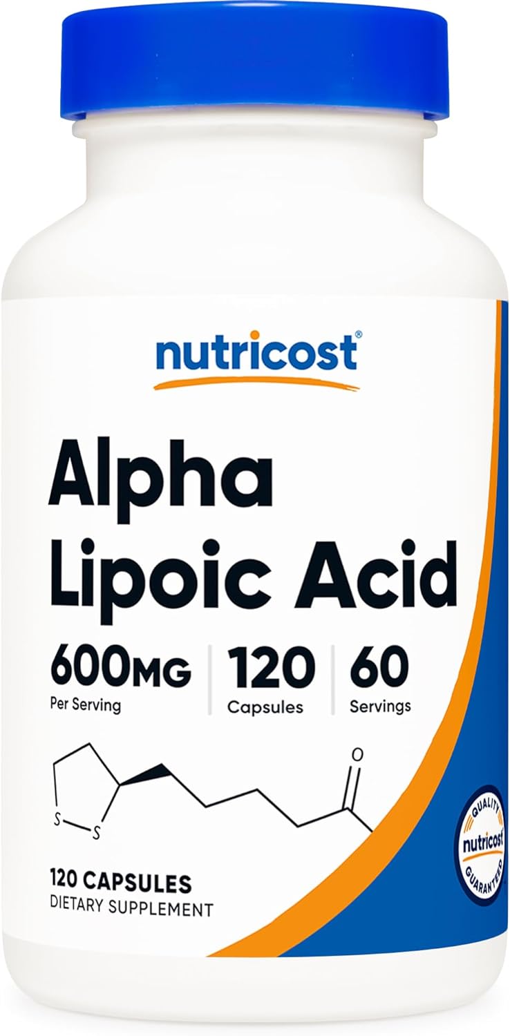 Nutricost Ácido Alfa Lipoico 600 mg - 120 Cápsulas 60 Porciones