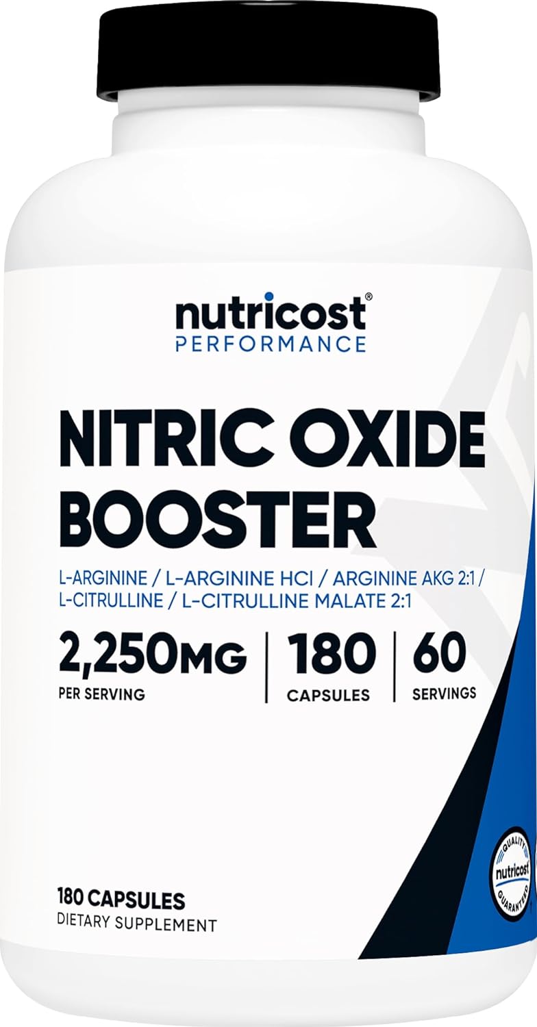 Nutricost Potenciador de óxido nítrico 750 mg, 180 cápsulas