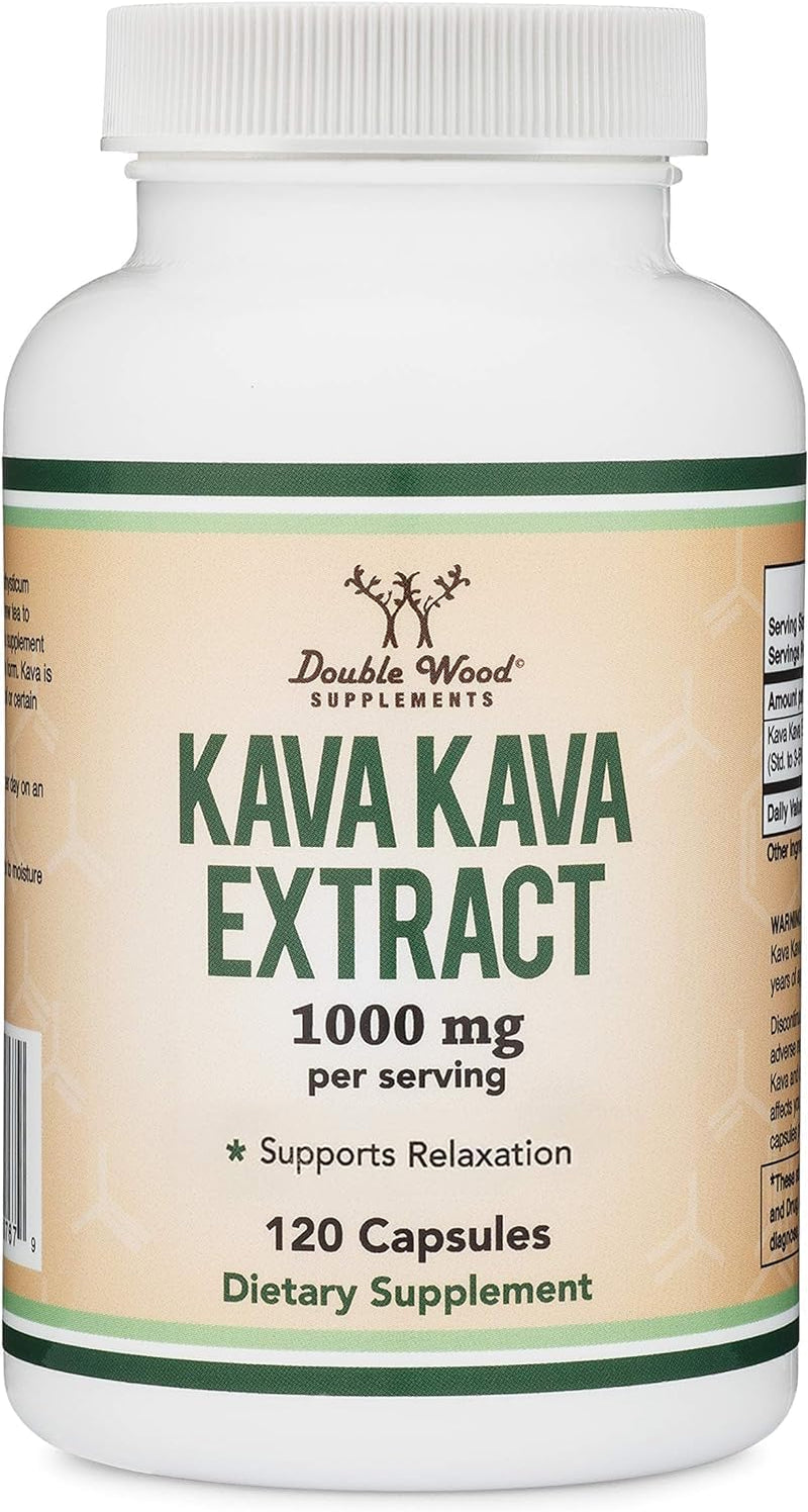 Double Wood Suplemento Kava 1000 mg, 120 cápsulas