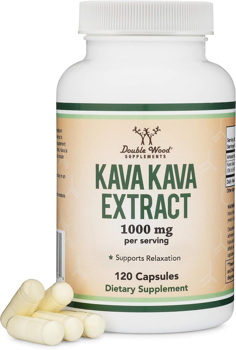 Double Wood Suplemento Kava 1000 mg, 120 cápsulas