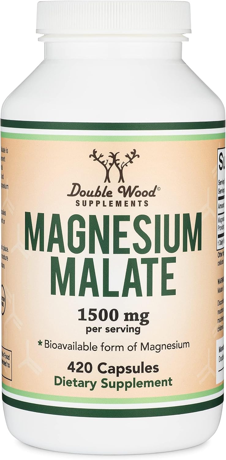 Double Wood Malato De Magnesio 500Mg 420 Capsulas Sin Sabor