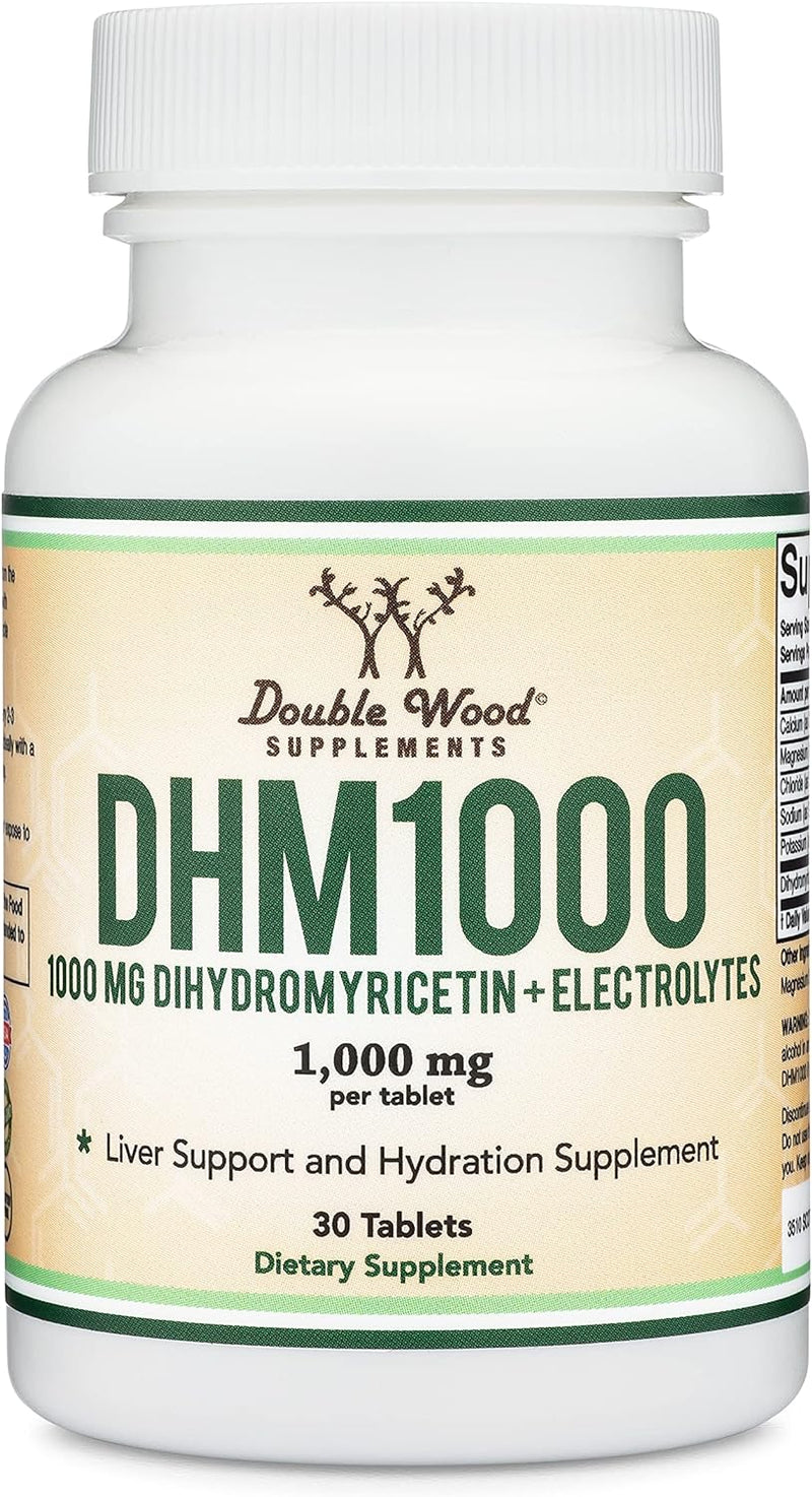 Double Wood Dycetin Dihydromyricetin (DHM) comprimidos – 1000 mg (30 unidades)
