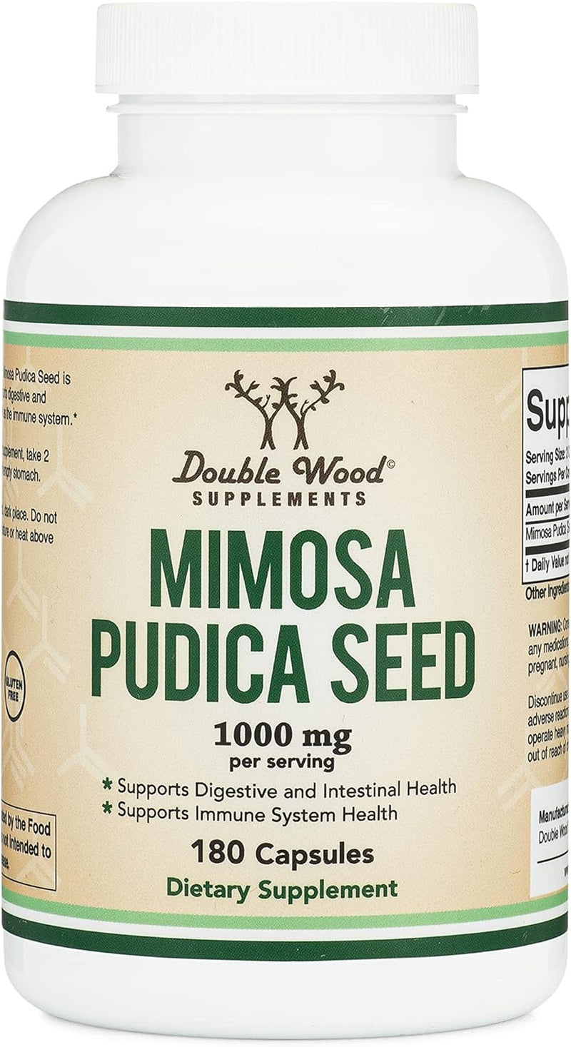 Double Wood Mimosa Pudica Seed, 1000 mg, 180 Cápsulas