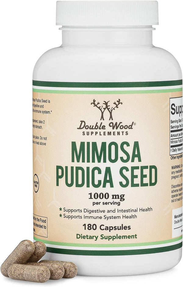 Double Wood Mimosa Pudica Seed, 1000 mg, 180 Cápsulas