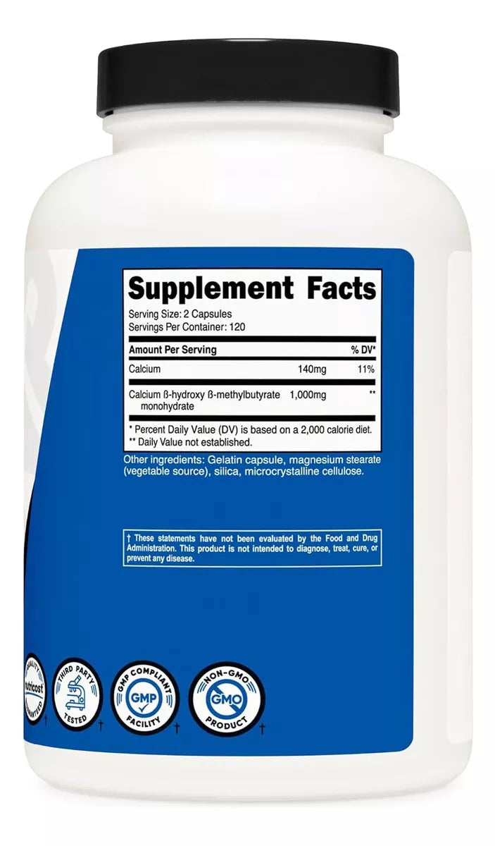 Nutricost Suplemento Hmb 1000mg De Calcio 240 Capsulas