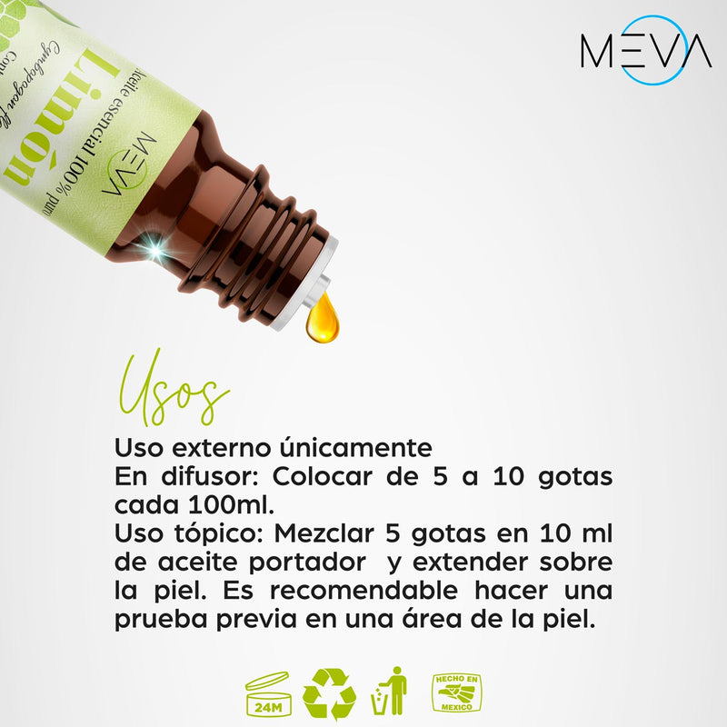 Aceite ESENCIAL Limon MEVA - MEVA.MX