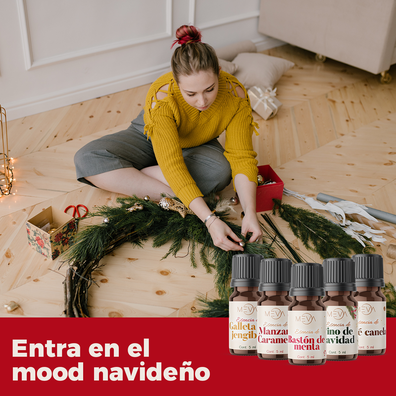 Esencia Navidad Bastón de Menta Para Difusor MEVA - MEVA.MX