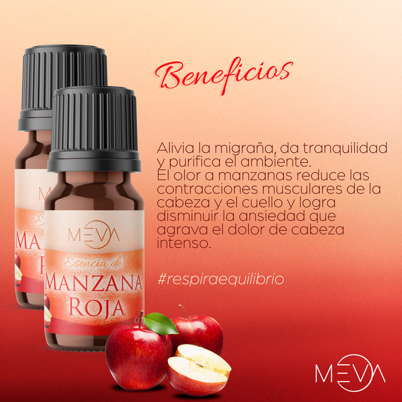 Esencia Manzana Roja Para Difusor MEVA - MEVA.MX